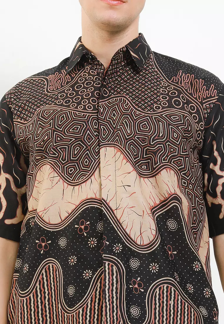 Achilles Kemeja Batik Premium Pria Casual Modern Lengan Pendek