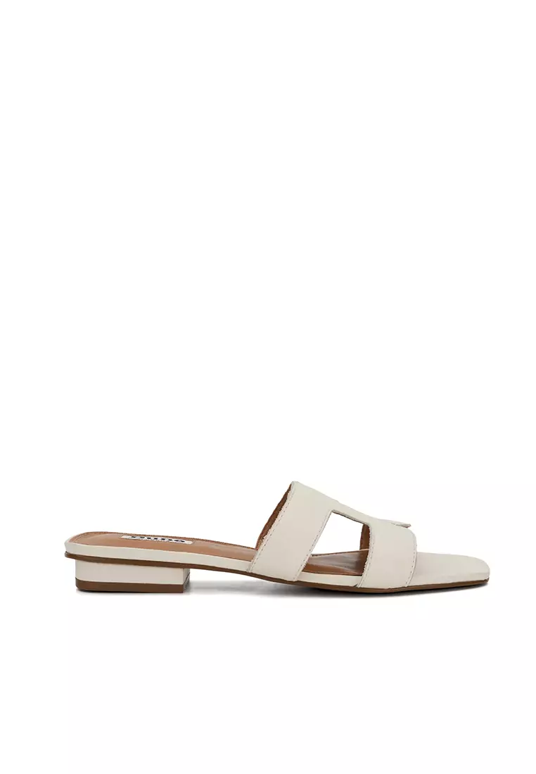 Discount on Dune London  shoes - SKU: Loupe Smart Slide White