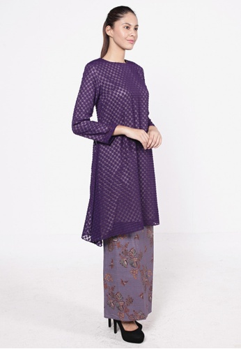 Buy Netty Kurung Batik Purple from HESHDITY in Purple only 259