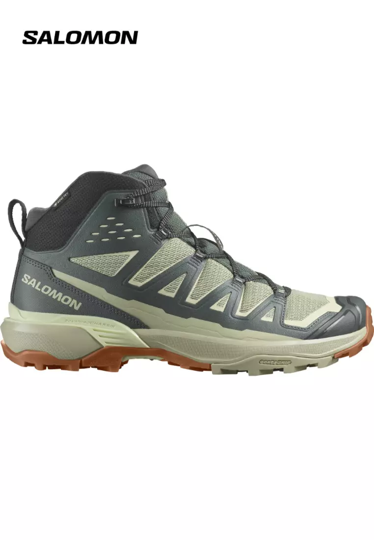 Discount on Salomon  shoes - SKU: X ULTRA 360 EDGE MID GTX Men Outdoor Shoes in Urban Chic / Alfalfa / Transparent Yellow