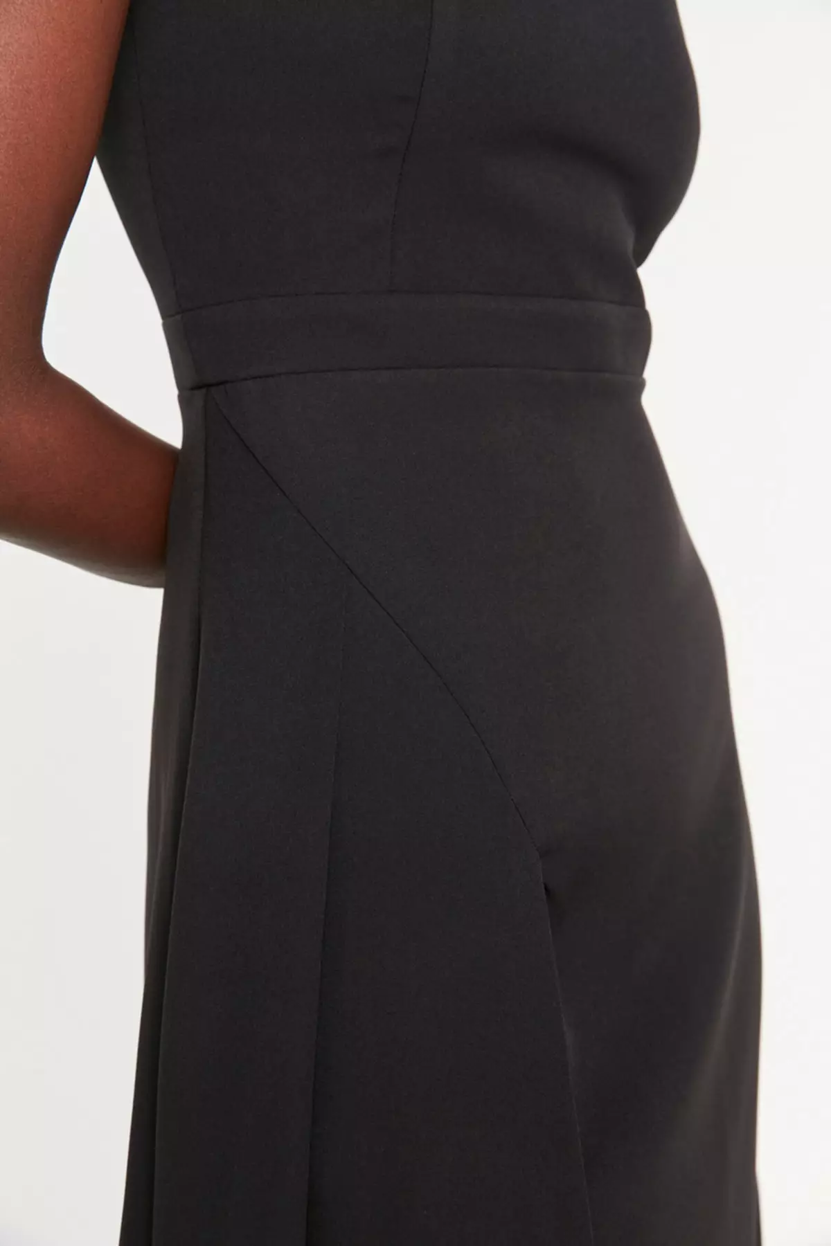 Slit Decollete Evening Dress