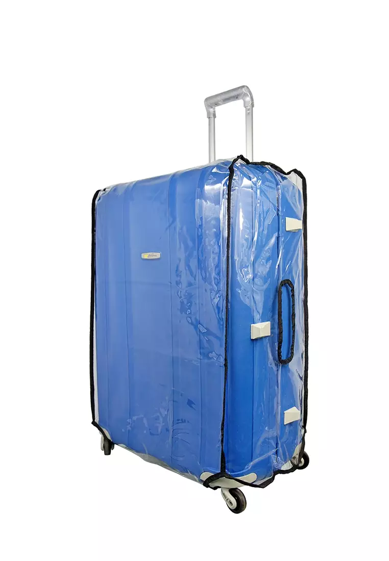 Sarung Koper - Luggage Cover Polos Travel Time SM01 - Ukuran L untuk Koper 28-29 inch - transparan