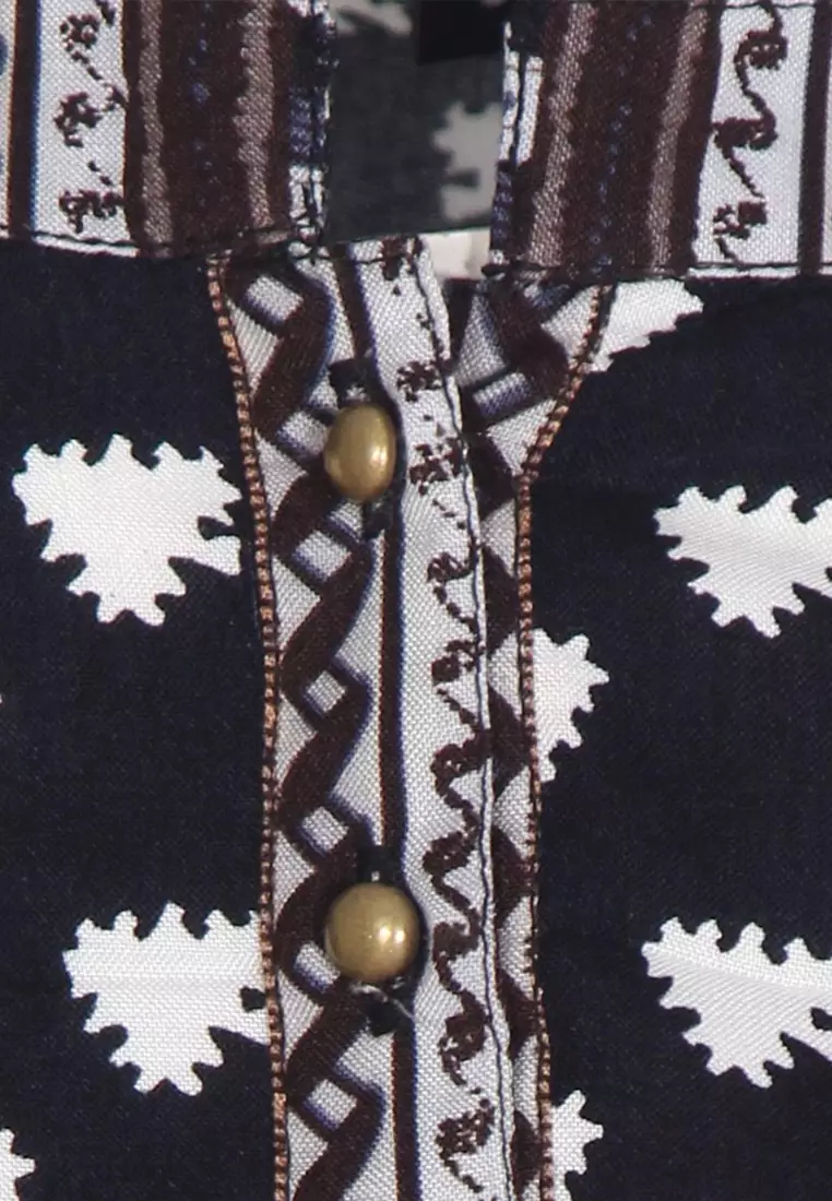 Le Reve Black Kaftan Sleeves Viscose Tunic