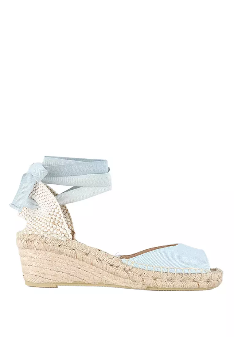 Discount on Espadril  shoes - SKU: Valenciana Peep Toe Light Denim