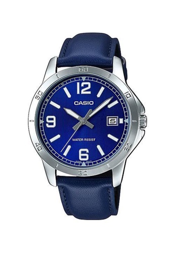 CASIO blue Casio Classic Analog Watch (MTP-V004L-2B) AB274ACBA3F90DGS_1