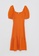 LC WAIKIKI orange Heart Collar Straight Balloon Sleeve Women's Dress BA5E7AA4A5DC7EGS_1