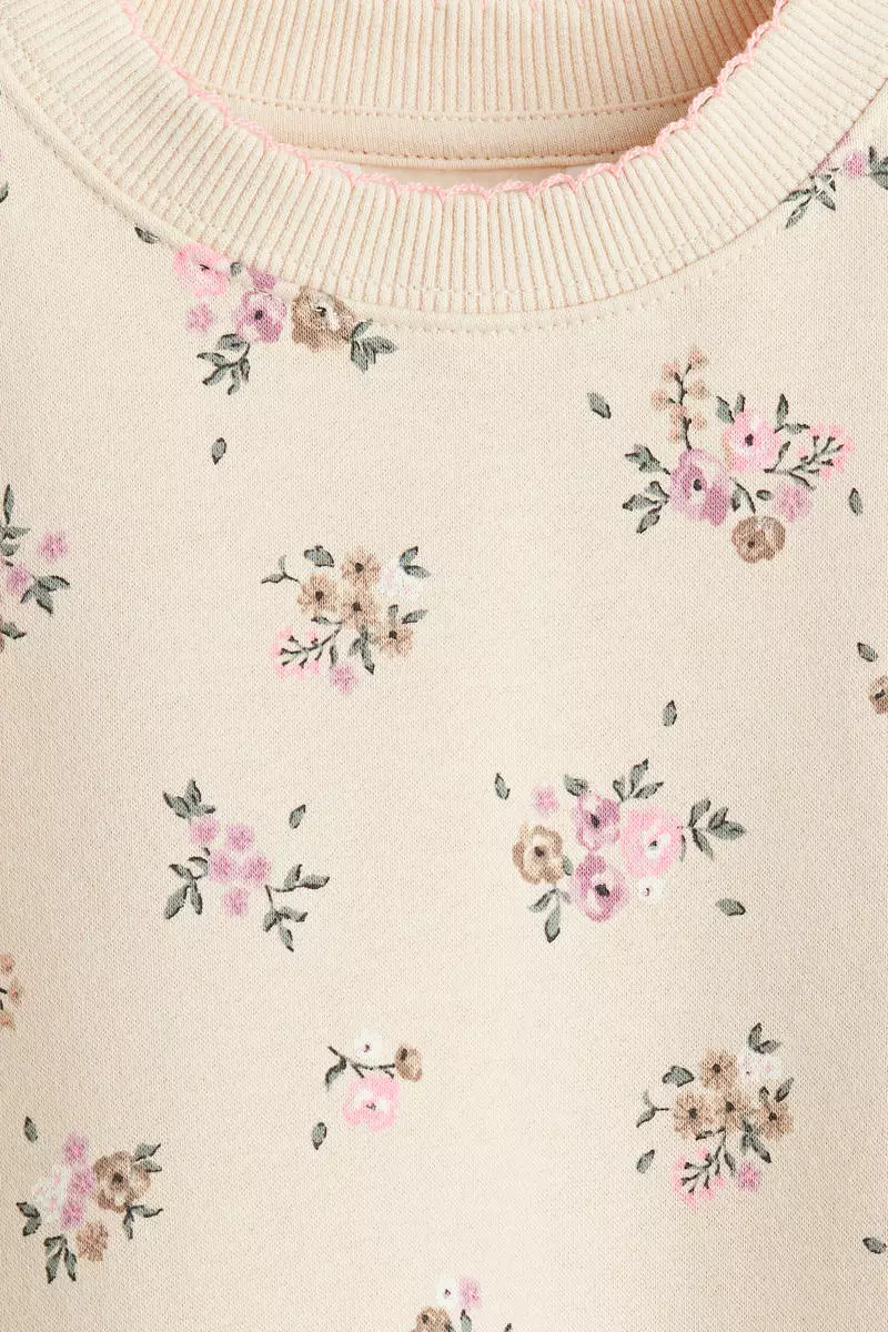 Printed brushed-inside sweatshirt