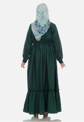 Jual Batik  Mayung gamis  sanaya green army Original 