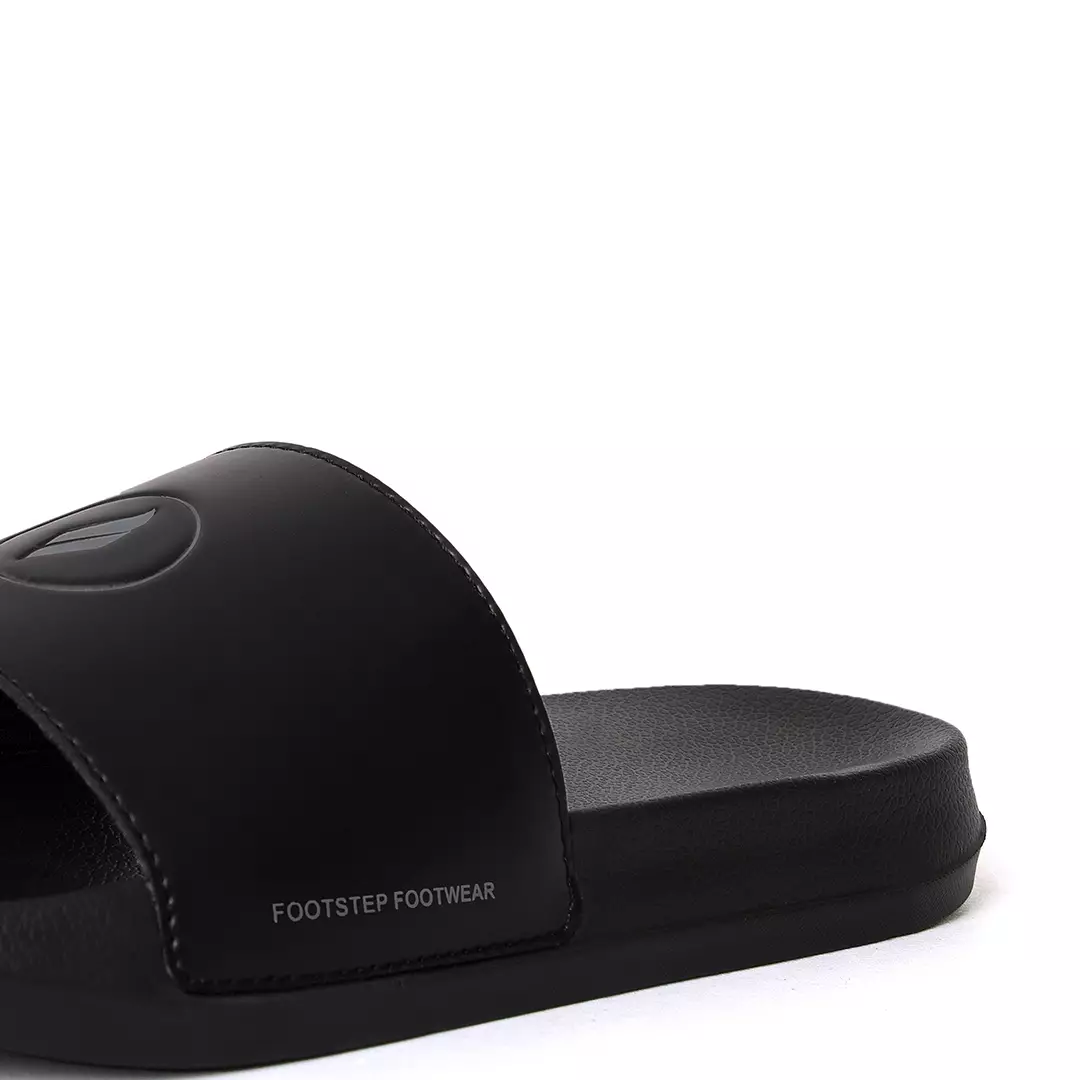 Curva Grey Sandal Pria Slide - Footstep Footwear