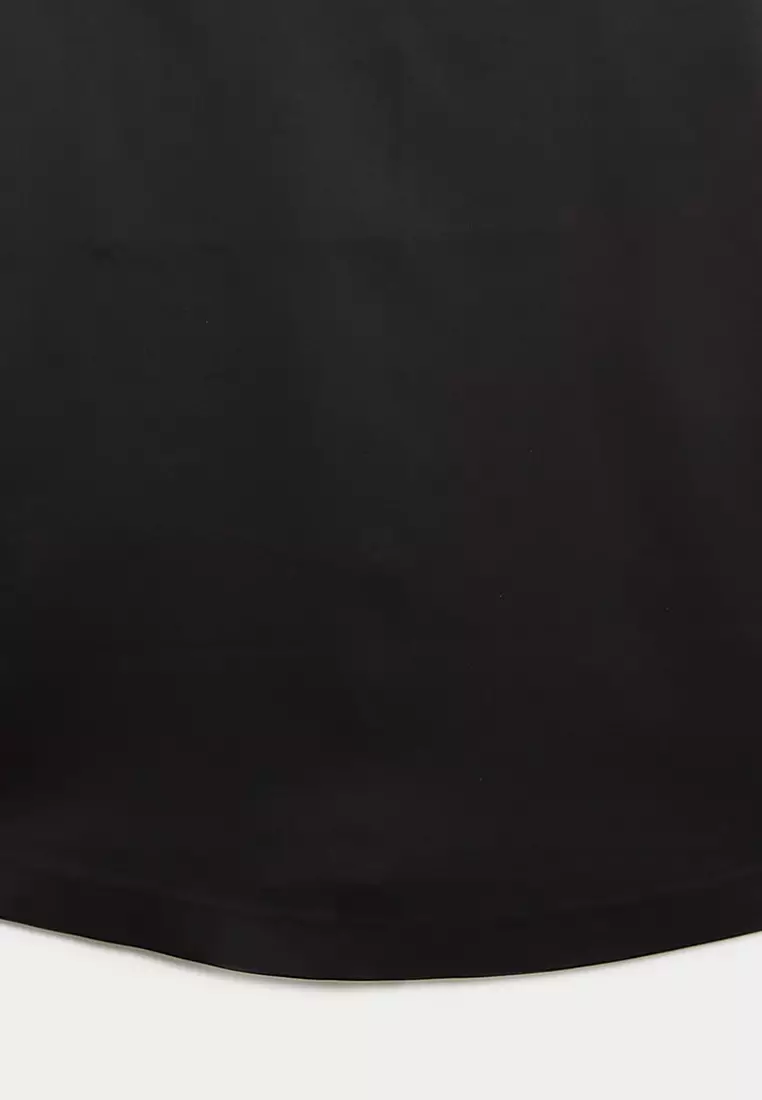 Bow Detail Round Neck Mini Shift Dress