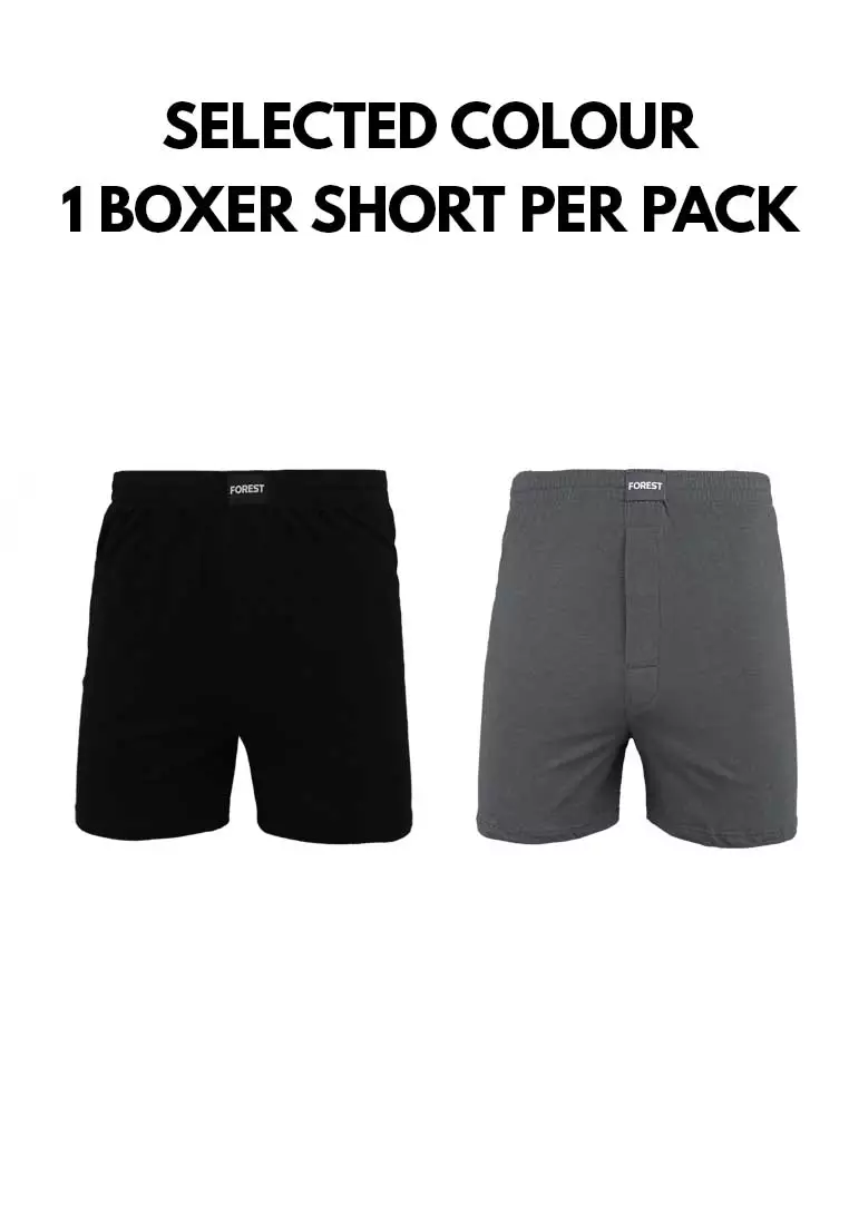 ( 1 Piece ) Forest Underwear 100% Cotton Boxer Short Selected Colour - OUF0001X
