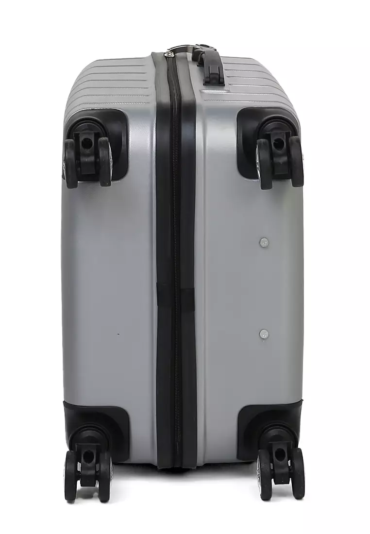 Austin Koper Hardcase Unisex Size 24 Inch Large Compartment Suitcase Combination Lock Material ABS+PVC Coated ORIGINAL - Gray