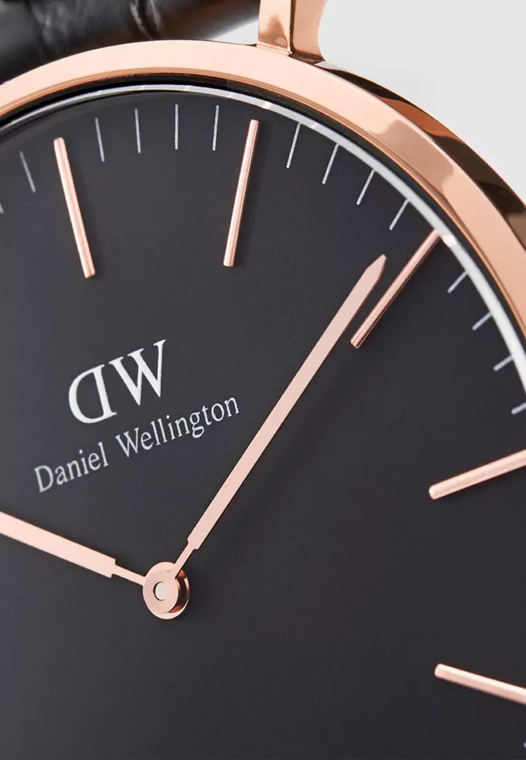 Classic Cornwall Black 36mm Watch Nato starp Black dial Rose Gold Unisex watch Watch for women and men DW