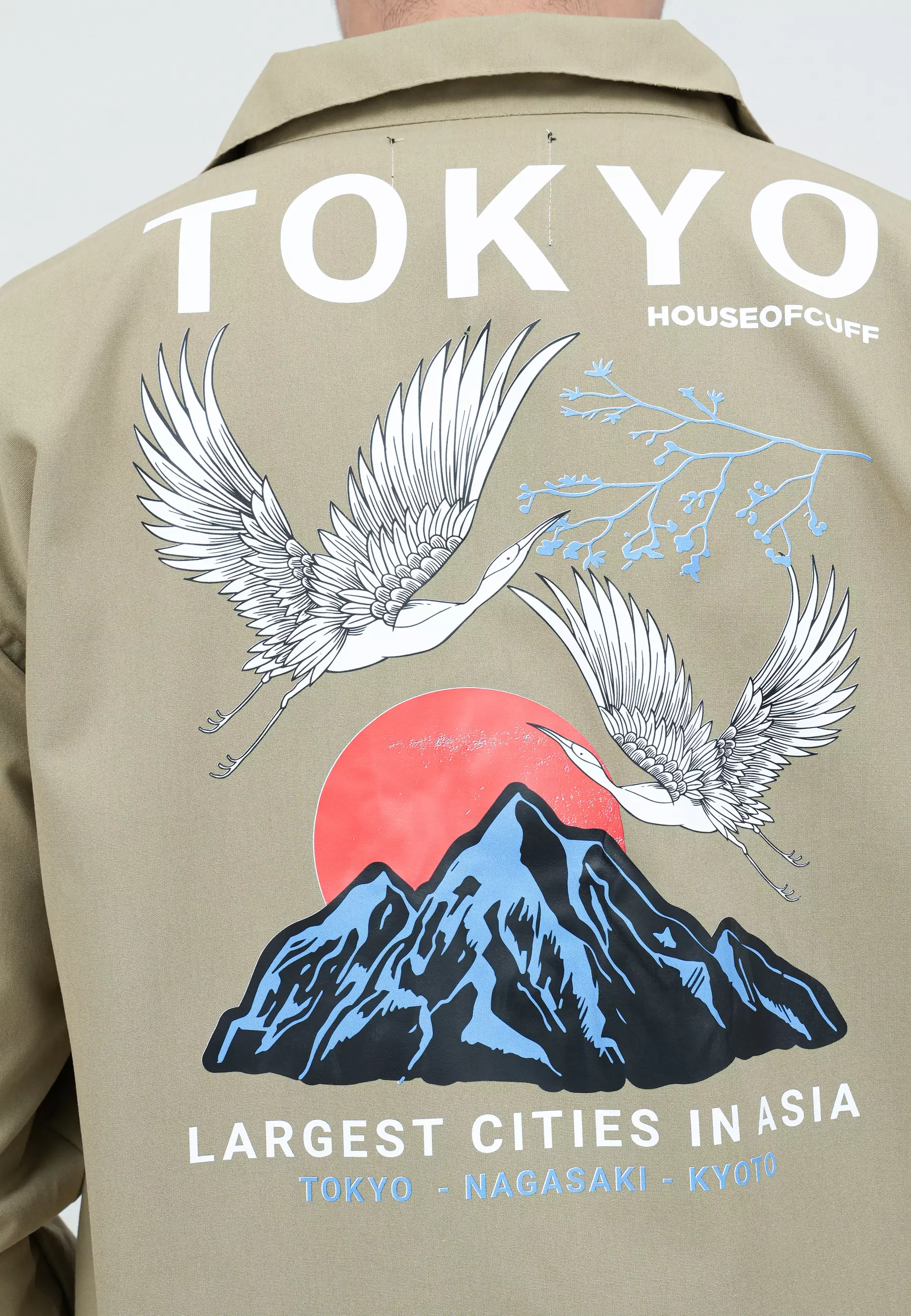 Houseofcuff Jaket Parka Jacket Cream motif Unisex Tokyo City