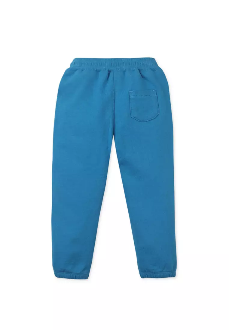 Baby Boys Drawstring Joggers With Ball Embroidery