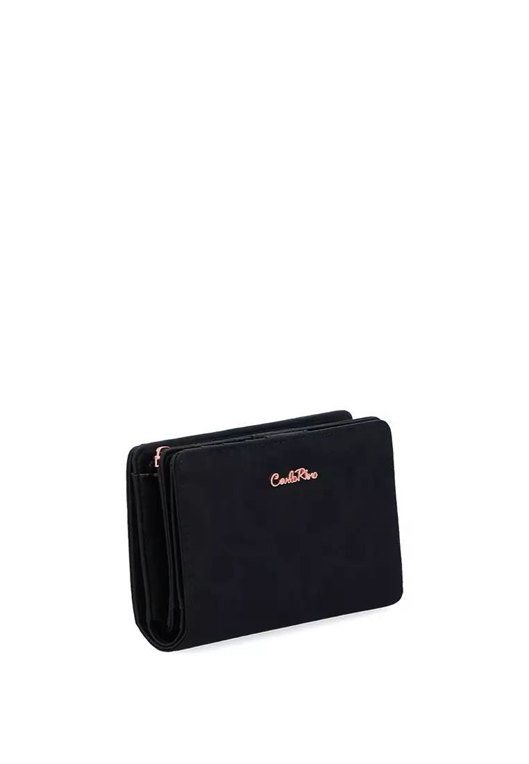 Black Carlo GEO Nylon 2-Fold Wallet