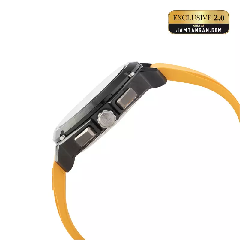 Jam Tangan Pria Alexandre Christie Chronograph AC 6612 MC RTBBAYL Men Yellow Rubber Strap Exclusive at Jamtangan.com