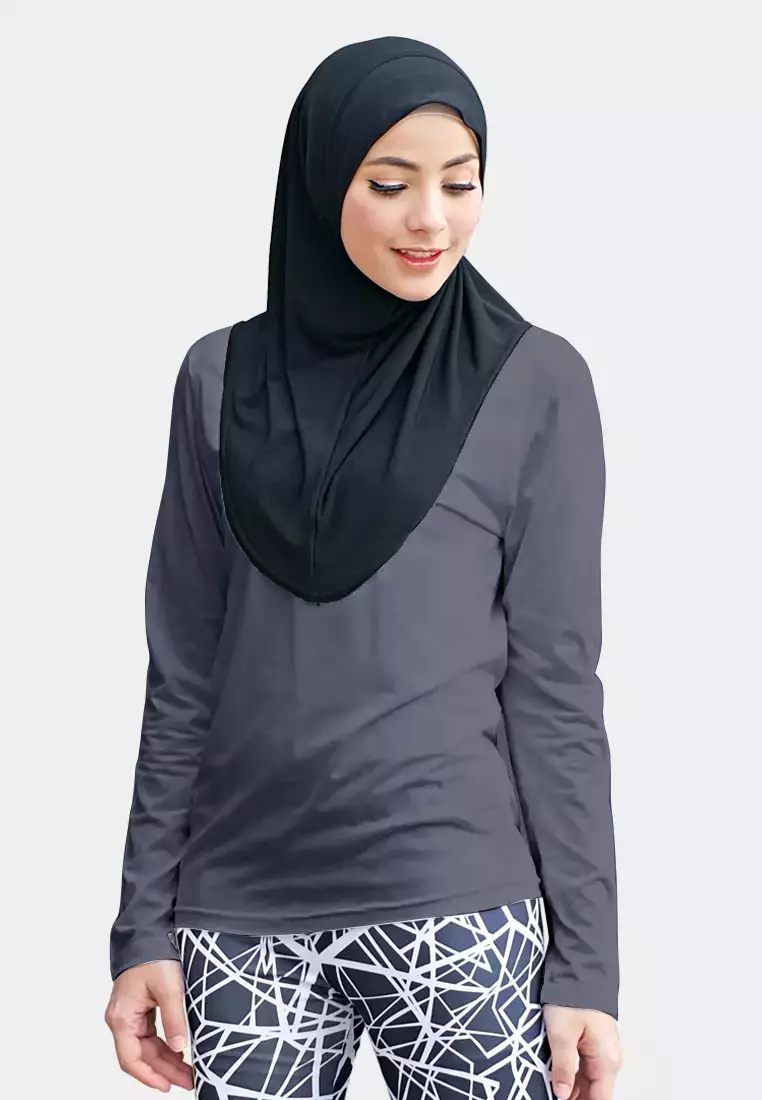 Zelena - Oshea Base Layer Sporty | Kaos Olahraga Wanita - Dark Grey - L 