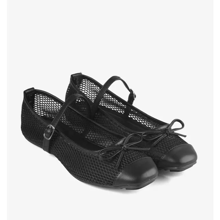 Flatshoes Mary Jane Jaring Transparan L.Mauvika