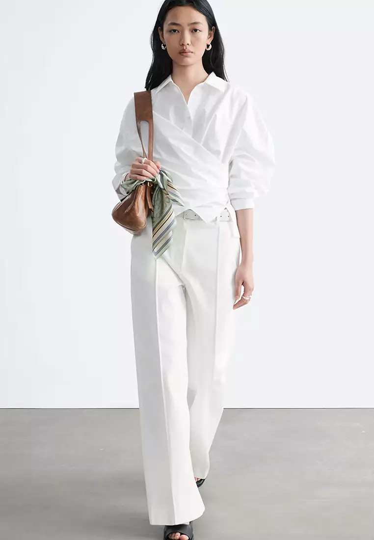 Tie-Waist Cotton Shirt