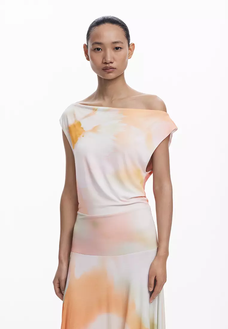 Asymmetric long dress