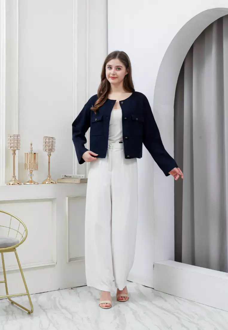 Piper Knit Cardigan in Navy