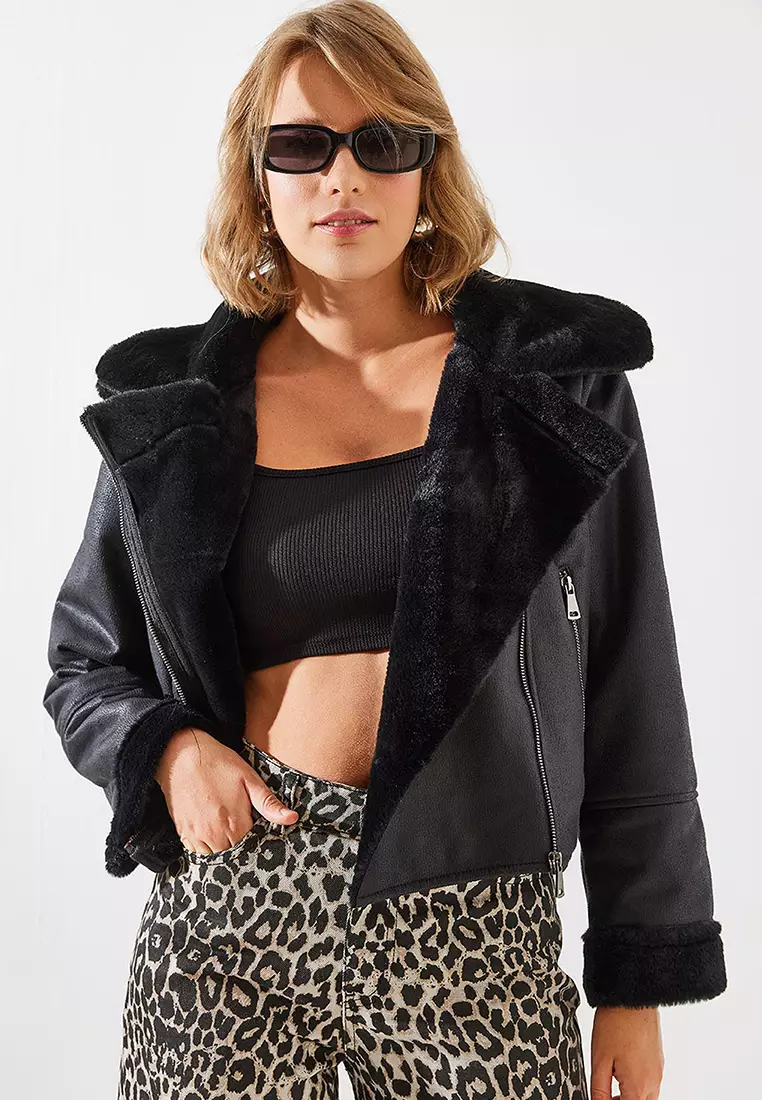 Women's Fur Laminated Leather Coat 2243 60101006