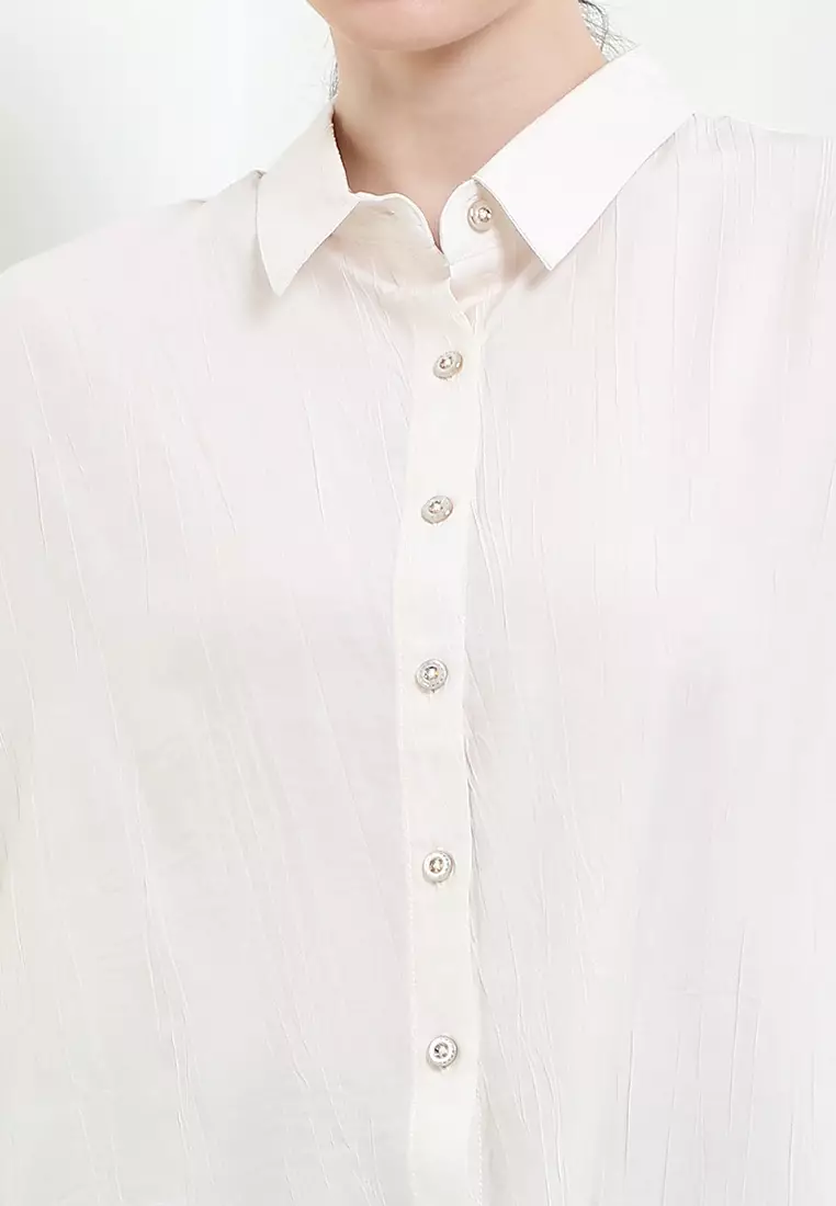 Kemeja Satin Crincle - Crystal Shirts