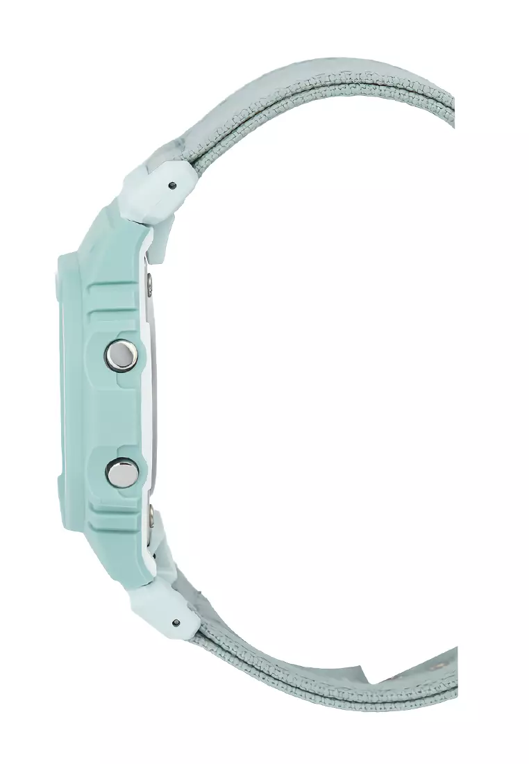 Jam Tangan Digital Wanita Casio G-Shock - Light Green Truecotton Strap - GMD-S5600CT-3D