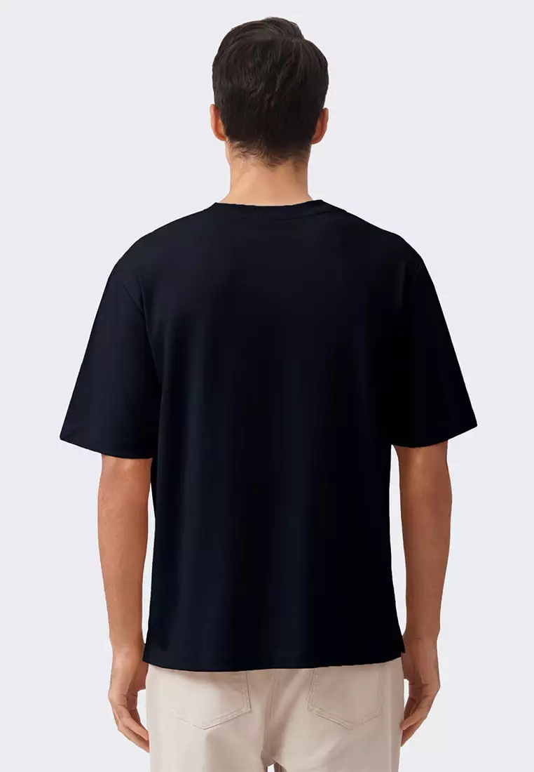 Men's T-Shirt with V Insert and Side Slit