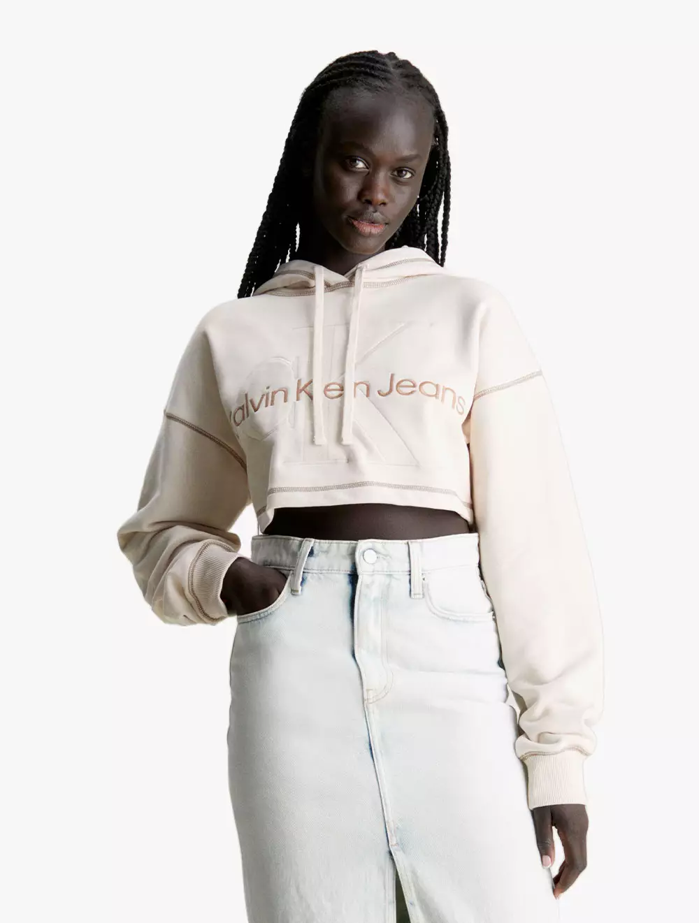 Monogram Hoodie Womens Hoodies Calvin Klein Hooded Sweatshirt