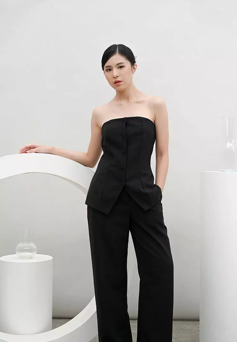Capsule Tube Top in Black