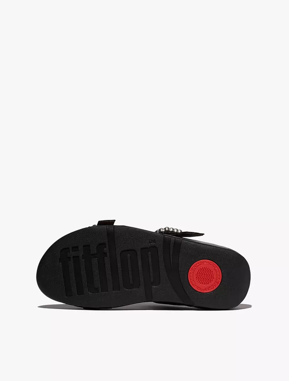 Fitflop Lulu Crystal-Buckle Leather Slides - All Black