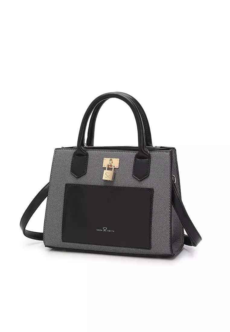 Women's Top Handle Bag / Sling Bag / Crossbody Bag / Shoulder Bag (Tas Tangan Wanita / Tas Selempang Wanita / Tas Bahu Wanita) - Hitam