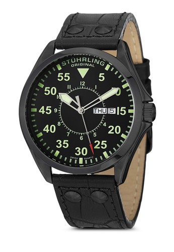Tracesprit 台中kmaster II 數字顯示真皮手錶, 錶類, 皮革錶帶