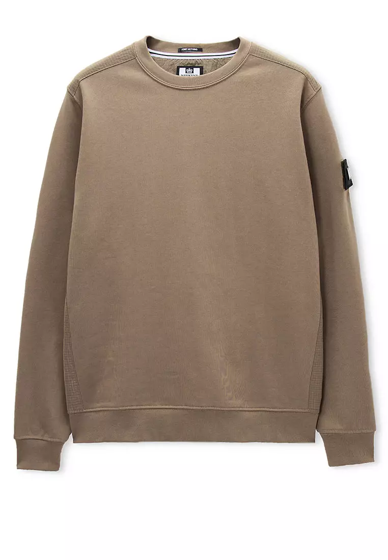 MENS TOBACCO F BOMB CREW WITH RIPSTOP OVERLAY