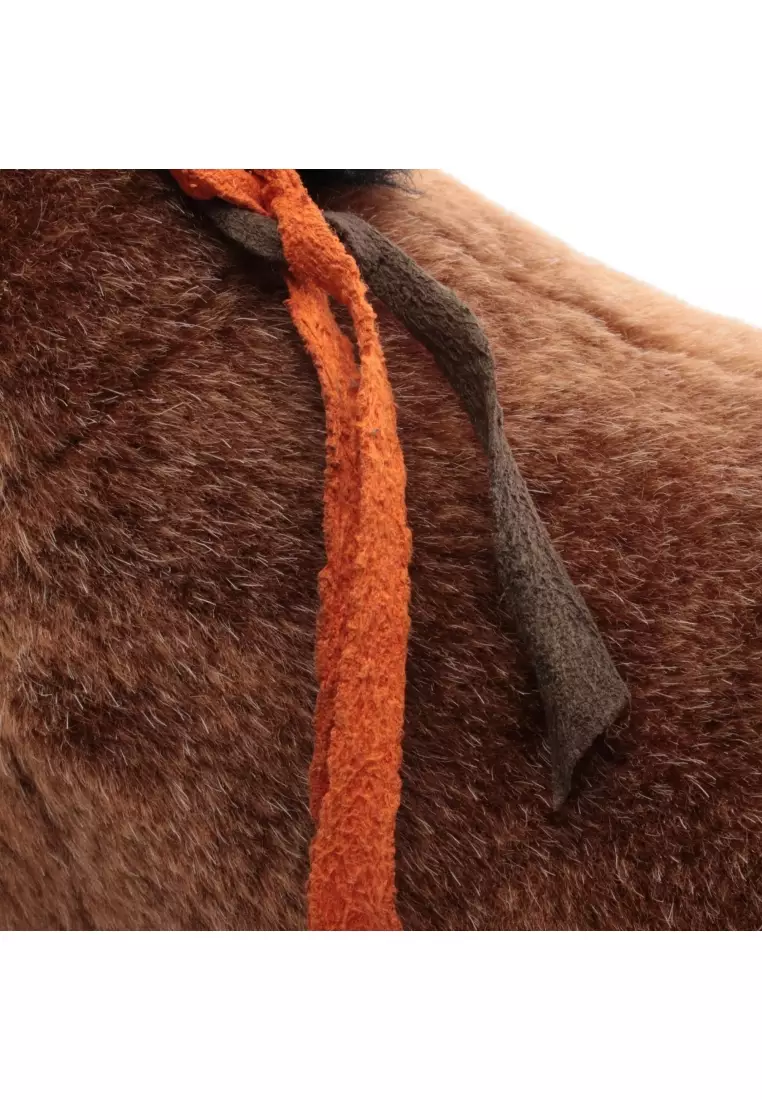 Pre-Loved Hermès Elmy PM stuffed toy interior suede Brown multicolor