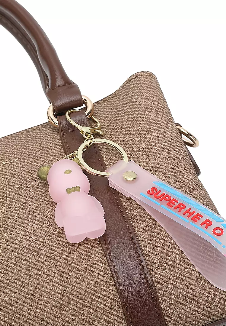 Women's Top Handle Bag / Sling Bag / Crossbody Bag / Shoulder Bag (Tas Tangan Wanita / Tas Selempang Wanita / Tas Bahu Wanita) - Cokelat