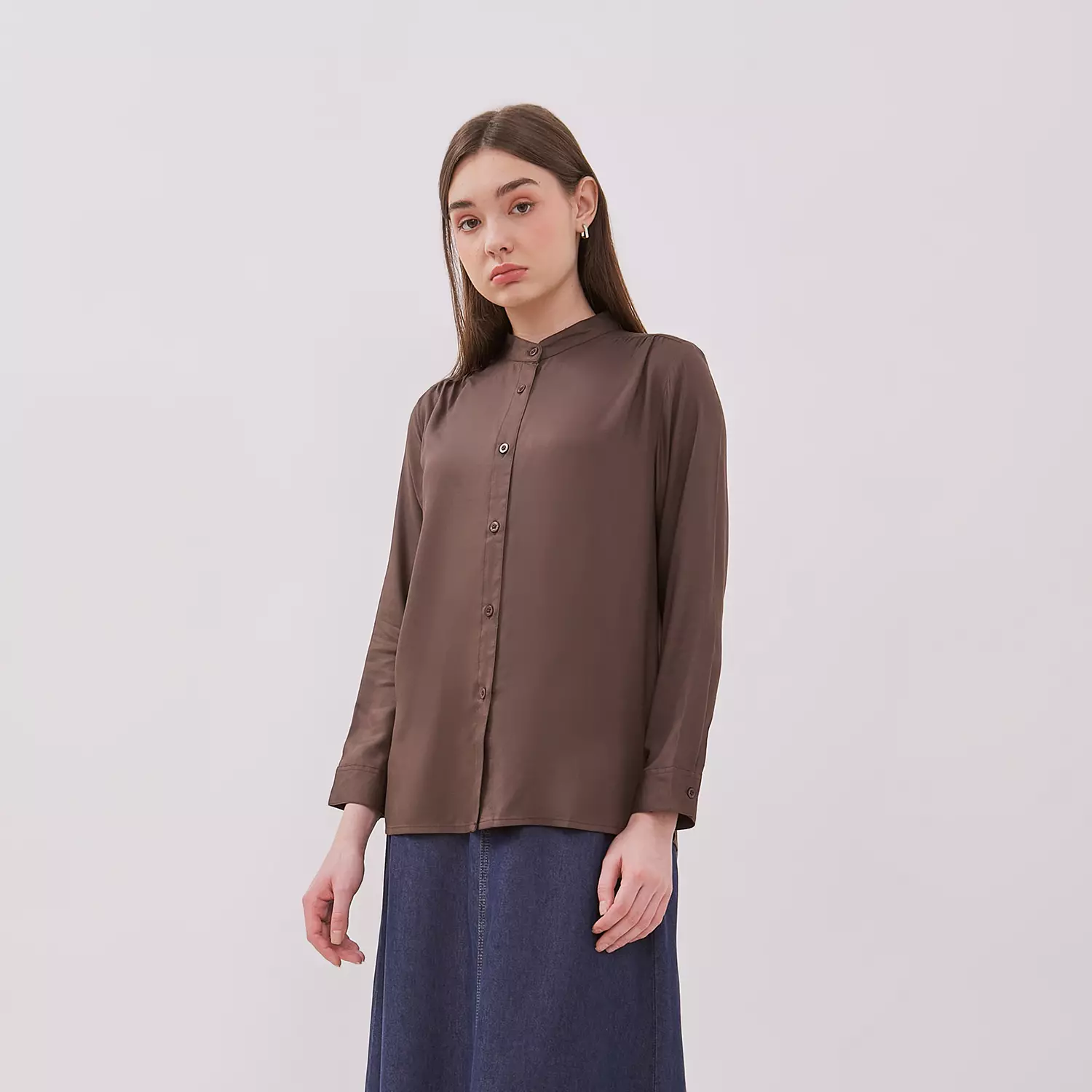 DUST Blouse Enara Dark Brown (D.116463)