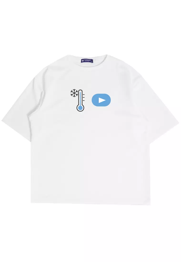 MTO33 kaos oversize gambar lucu abstrak kece cold play third day putih