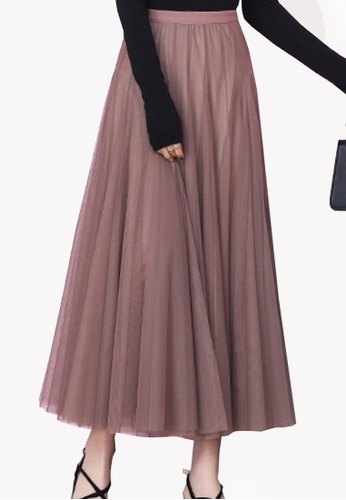 Twenty Eight Shoes pink VANSA Mesh Pleated Skirt VCW-Sk958 3C8A9AA1B75ED7GS_1