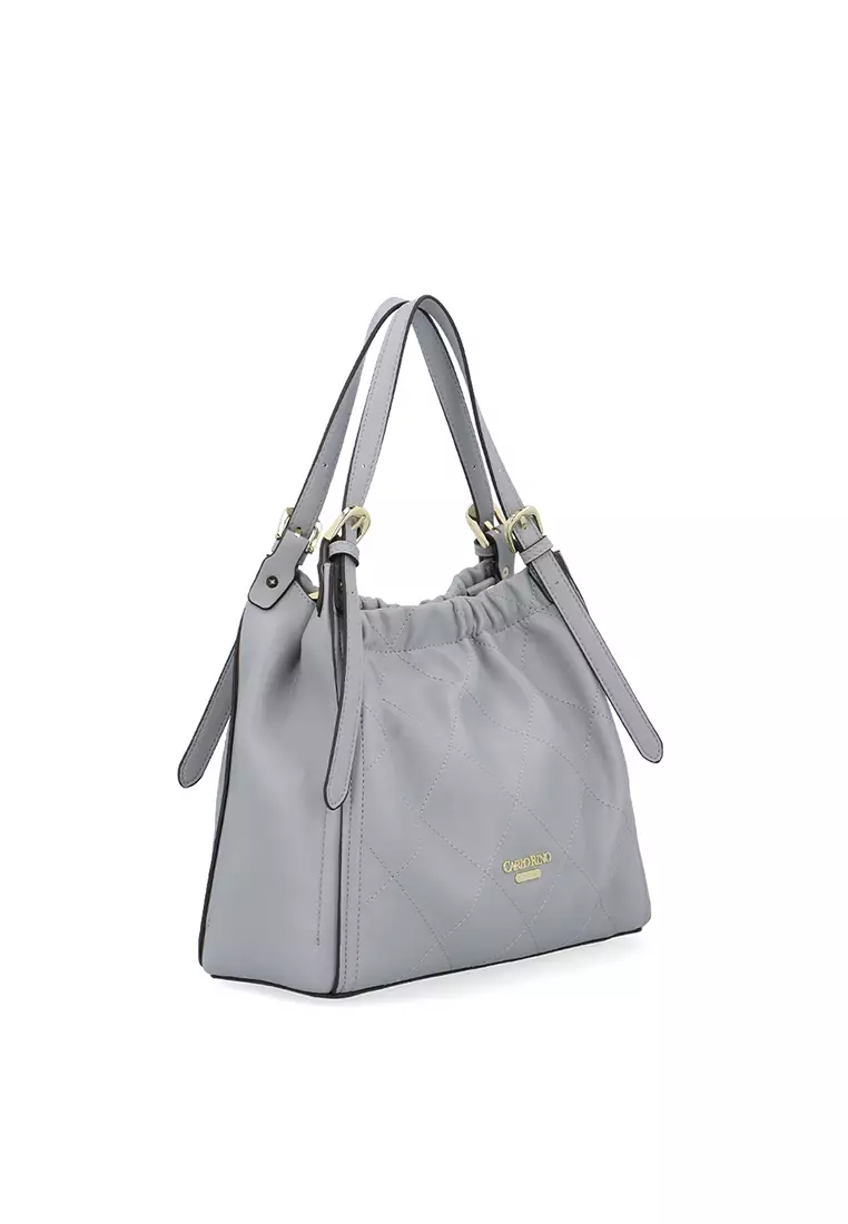 Mira Soft Top Handle Bag - Light Grey