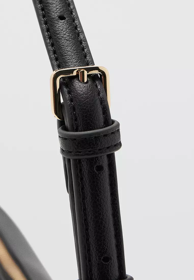 Faux-Leather Shoulder Bag