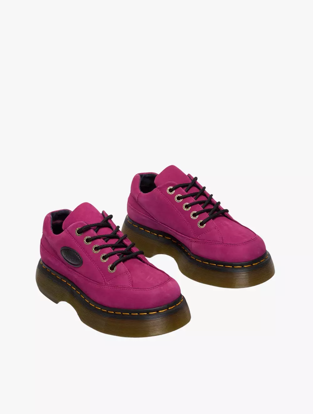 Dr. Martens Buzz 5i 5 Eye Shoe Fuchsia Pink Milled Nubuck WP