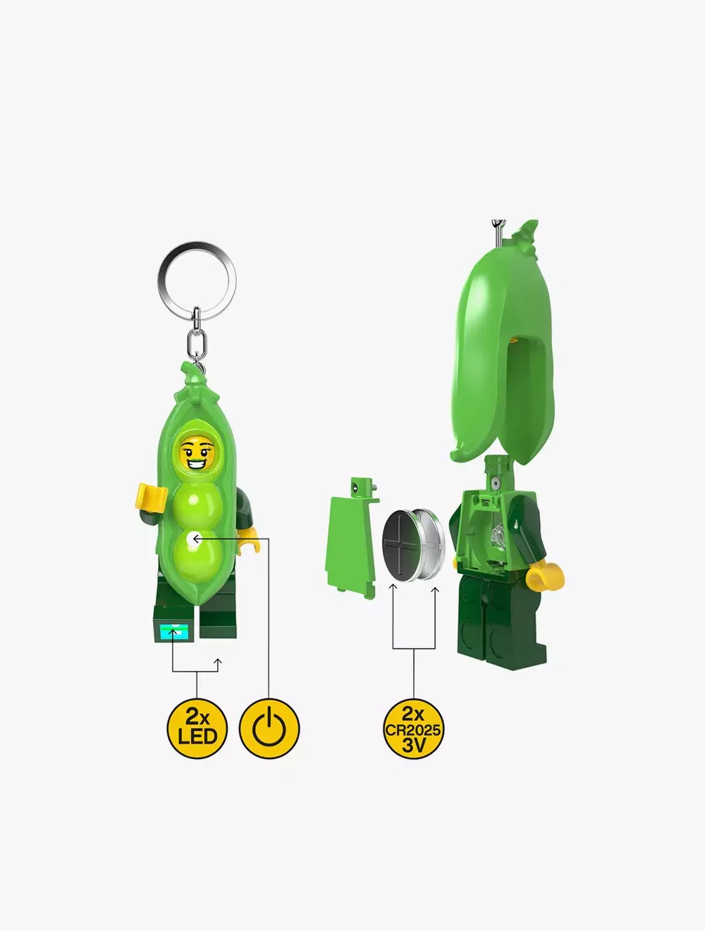 LEGO Minifigures Keychain Hang Tag Light Peapod Costume Girl - KE241H