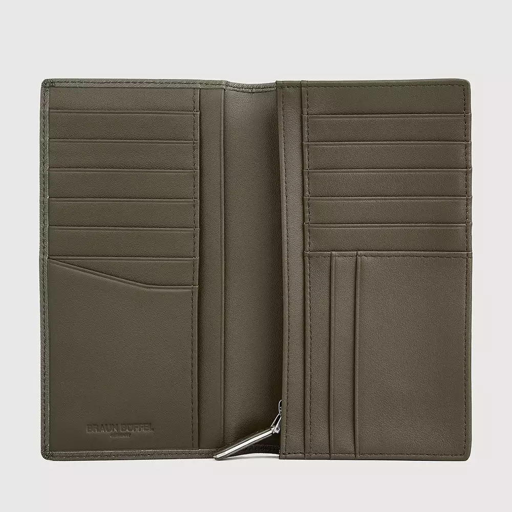 BRAUN BUFFEL DOMPET PRIA AGMARINE BIFOLD LONG WALLET WITH ZIP COMPARTMENT (BOX GUSSET)