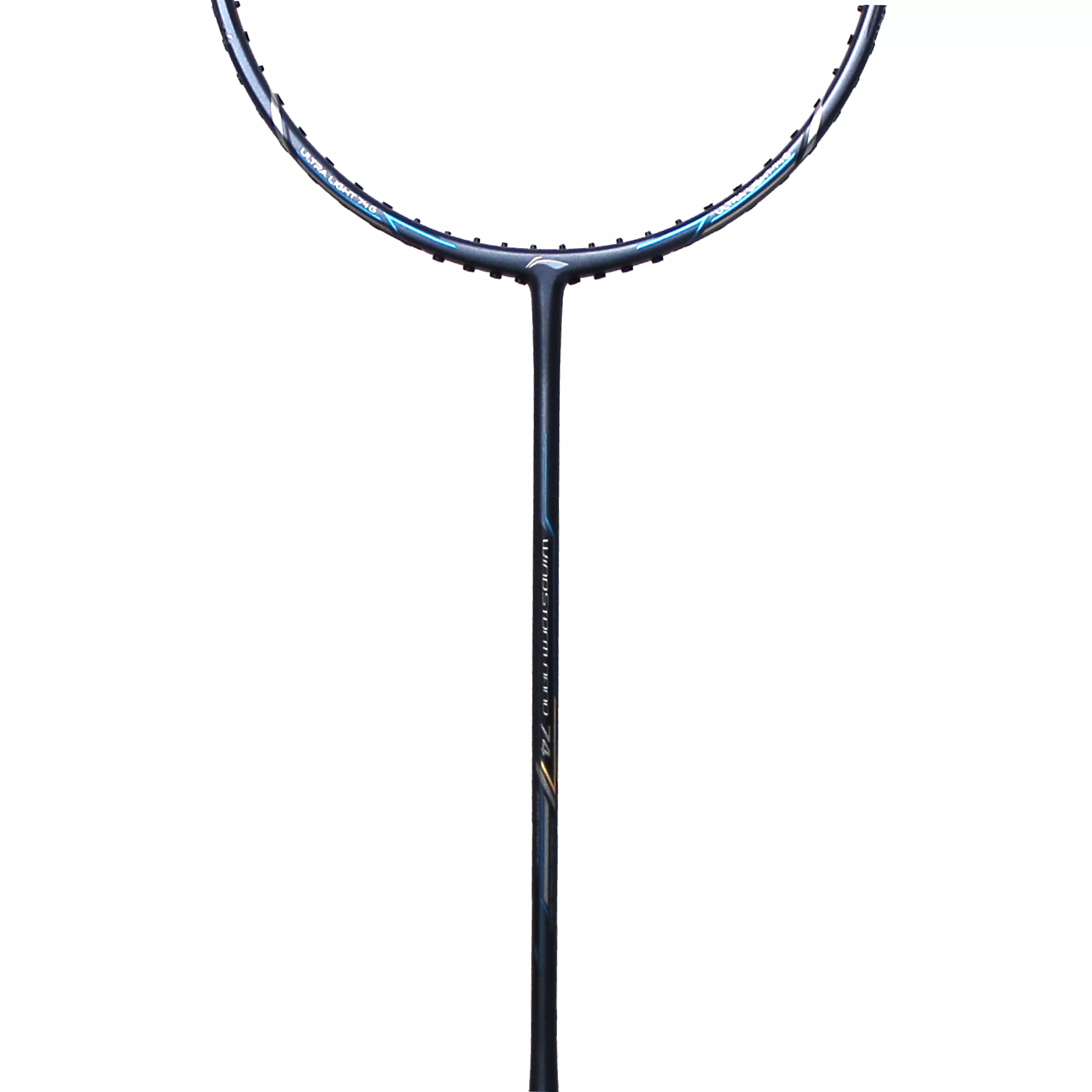Li-Ning Badminton Racket Windstorm Nano 74 Grey/Blue - AYPP478-4 FREE Cover Kain