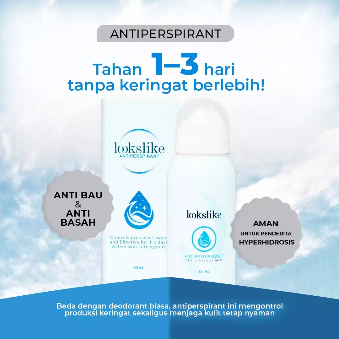 BPOM Lookslike AntiPerspirant Deodorant Spray Mengurangi Keringat dan Bau Badan 60ml Wakakids Venrz