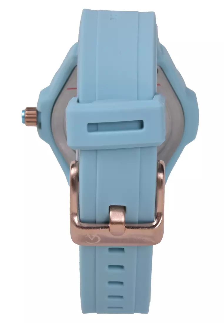 Alexandre Christie - Female Analog Watches - Jam Tangan Chronograph Wanita - Blue - Rubber Strap - 2A02 BFRRGLB