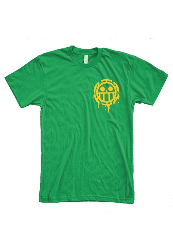 MRL Prints green Pocket Skull Emblem T-Shirt BC944AAE4D563CGS_1